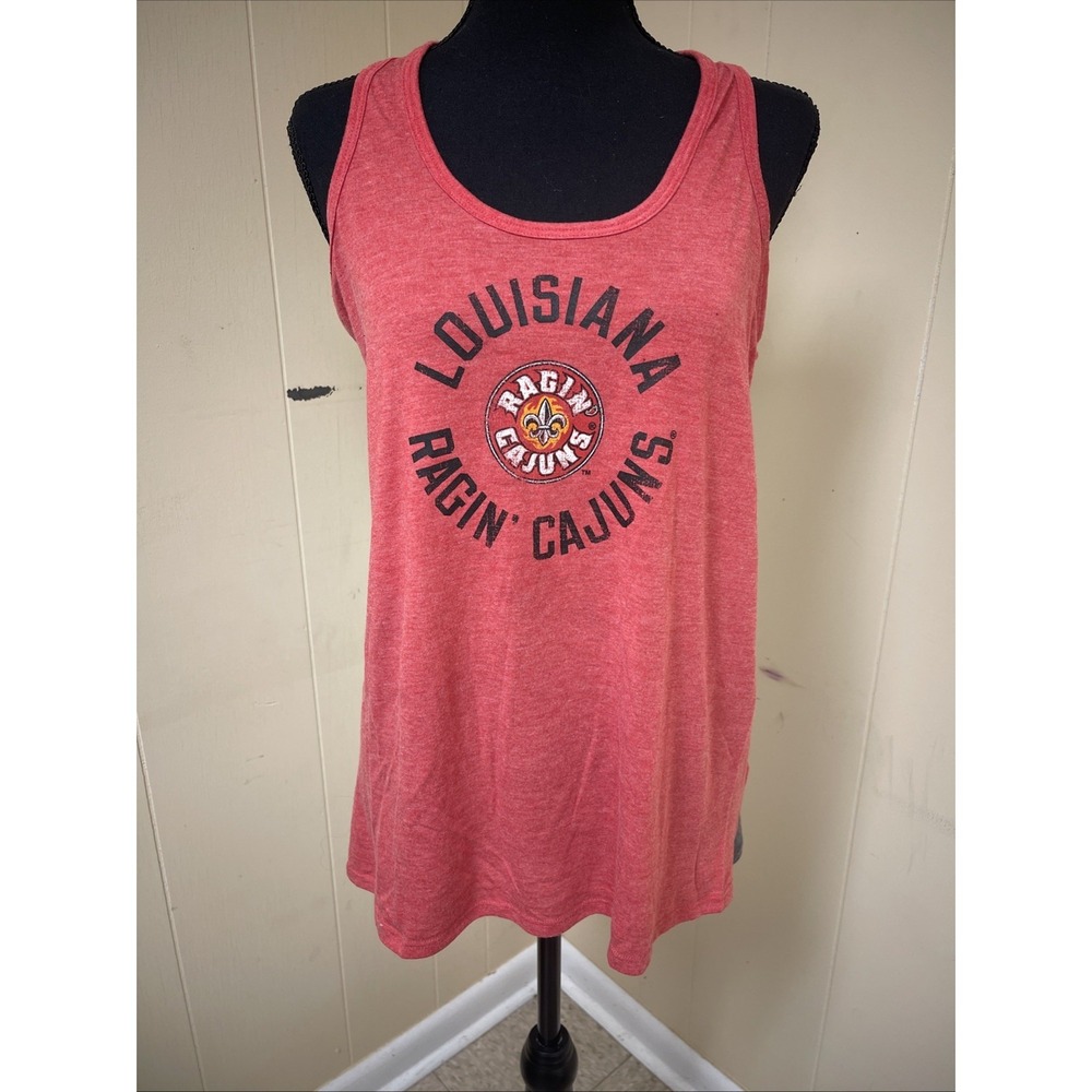 Ragin Cajuns Tank Top‎ Ladies 12/14 Red And Grey ULL